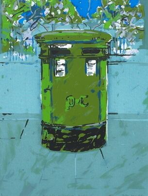 Double Pillar Box , Dublin / Screenprint on Fabriano paper / 29 X 22 cm / Varied Edition 22