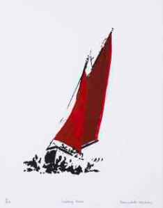 Bernadette Madden : Sailing Home : Screenprint on paper