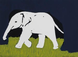 White Elephant : Screenprint on Paper : Bernadette Madden