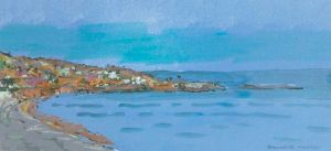 Bernadette Madden : Dalkey View :  Screen Print On Paper 17X36CM