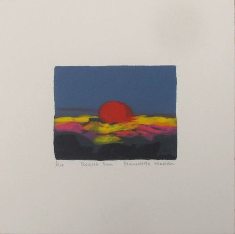 Scarlet Sun_Screenprint on paper_Bernadette Madden