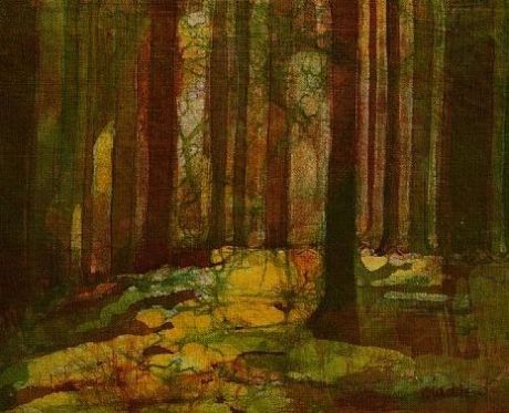 Bernadette Madden_Summer Glade_Wax resist on linen